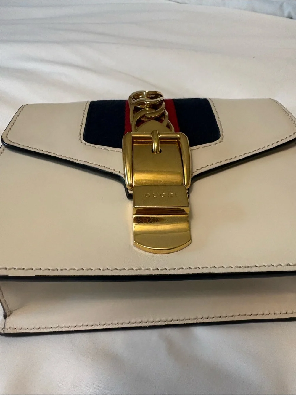 GUCCI Calfskin Mini Sylvie Chain
Shoulder Bag Dust Bag/COA New Condition - Picture 5 of 11
